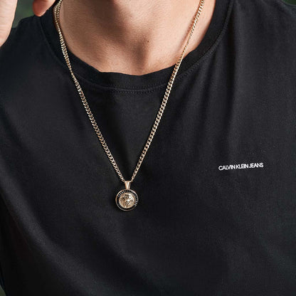 Medalla León Gemas Negras